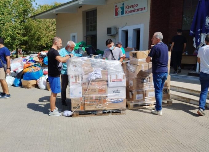 Πραγματοποιήθηκε η πρώτη παράδοση ανθρωπιστικής βοήθειας στους πληγέντες του Δήμου Παλαμά