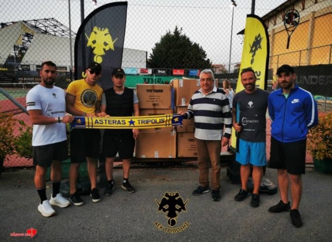 Παράδοση 6000 μασκών στους πληγέντες της Θεσσαλίας από τον όμιλο τένις της ΑΕΚ Τρίπολης μέσω των Tigers Club ’06